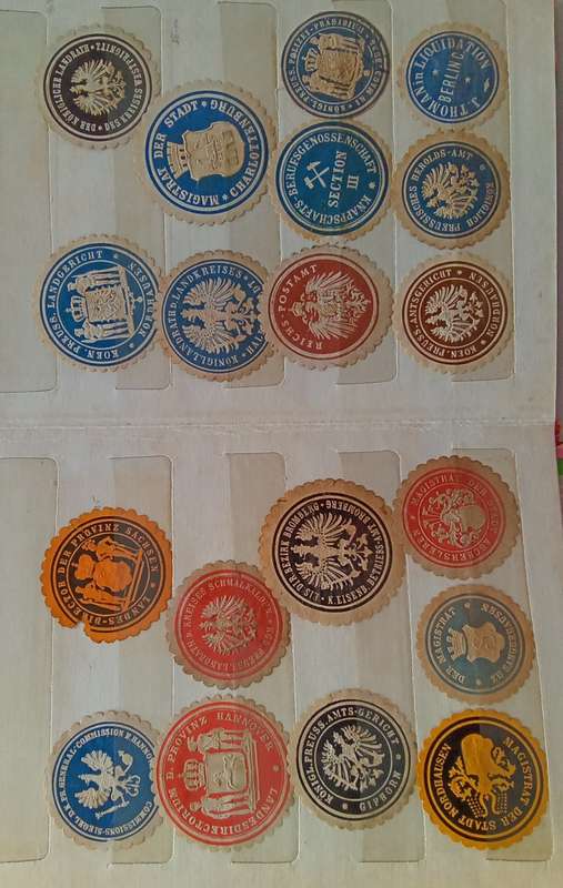 **REDUCED** Germany - Album Full of Embossed Municipal & State Seals - Very Interesting